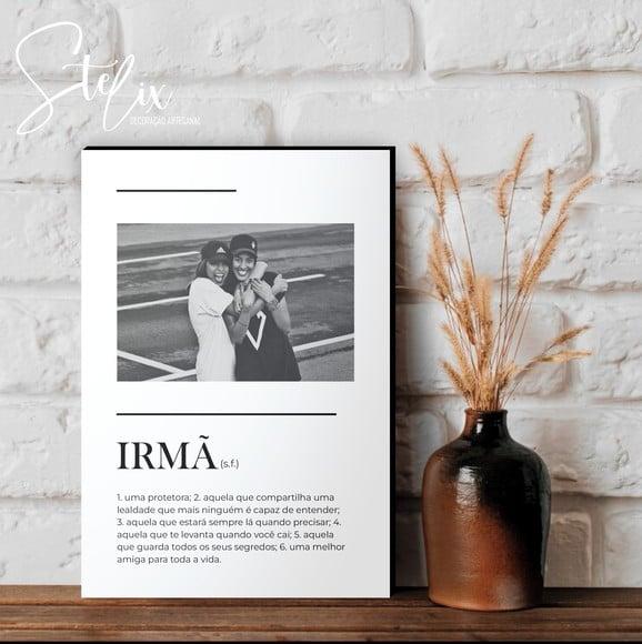 Quadro Personalizado Significado de Irmã Presente
