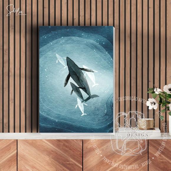 Quadro Decorativo Baleia Jubarte