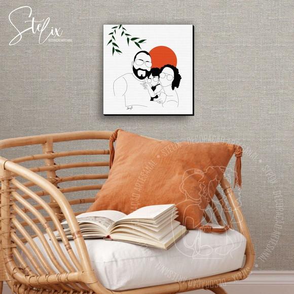 Quadro Decorativo com Ilustração de Foto