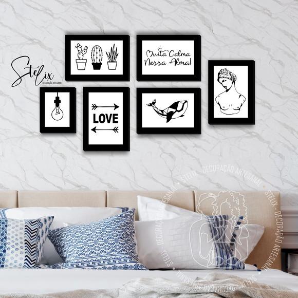 Kit para Sala - 6 Placas Decorativas