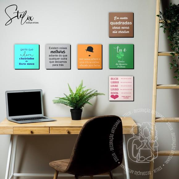 Quadros para Escola ou Quarto de Estudo Biblioteca Livraria