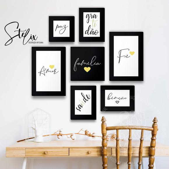 Quadros Decorativos para Sala Palavras Família
