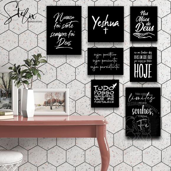 Kit Yeshua - 7 Placas Decorativas Médias