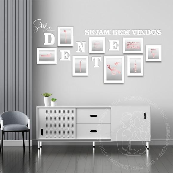 Quadros para Dentista Recepção + 19 Letras