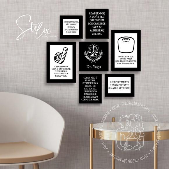 Kit Nutrição - 7 Placas / Quadros Decorativos