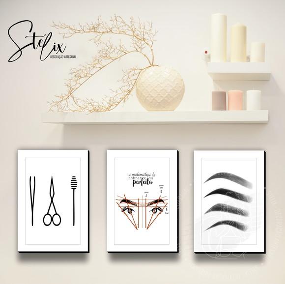 Kit Designer de Sobrancelhas - 3 Placas Decorativas