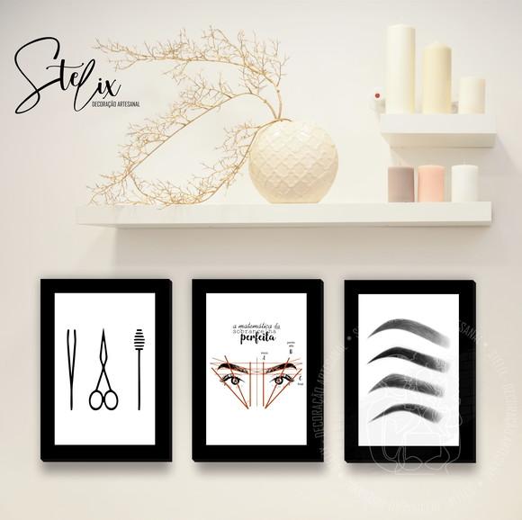 Kit Designer de Sobrancelhas - 3 Placas Decorativas