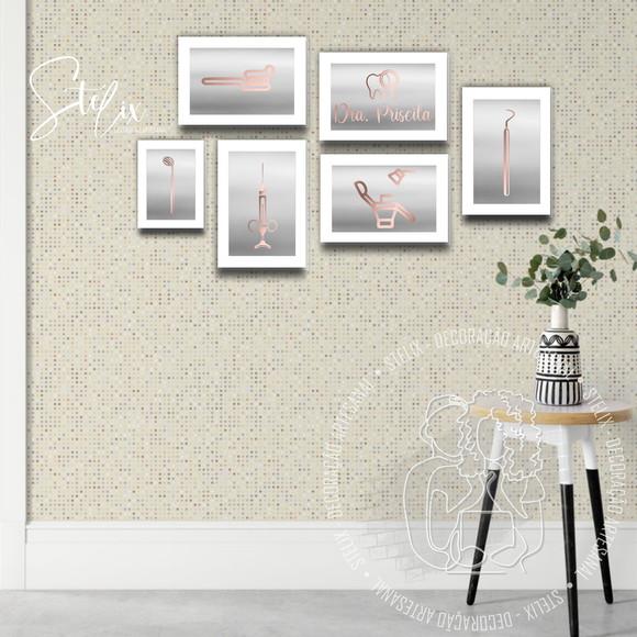 Kit Dentista - 5 Placas / Quadros Decorativos