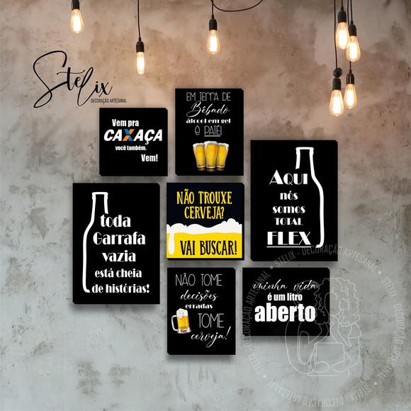 Quadros para Bar Cerveja e Cachaça Área Gourmet