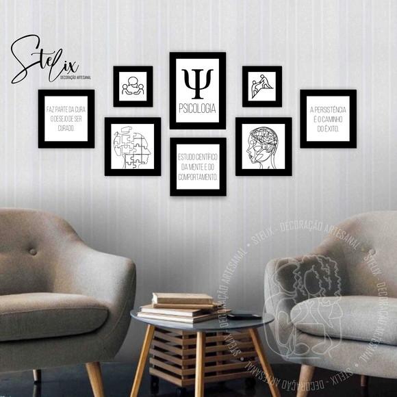 Kit Psicologia- 8 Placas / Quadros Decorativos