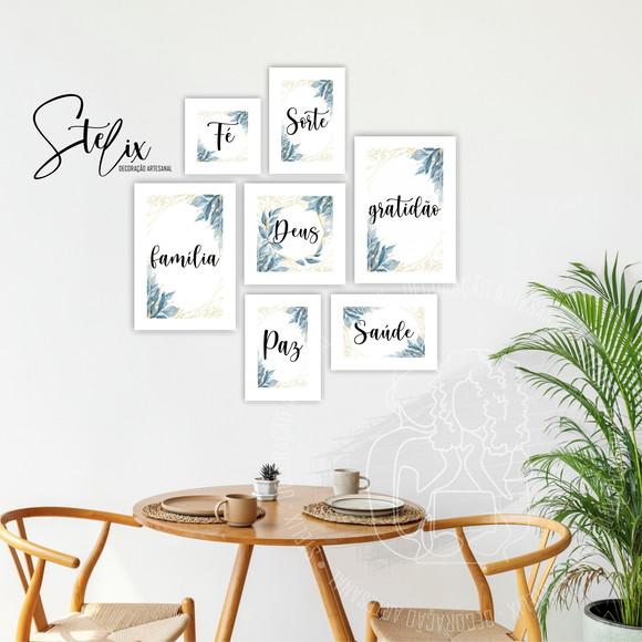 Kit Deus (Folhas) - 7 Placas Decorativas