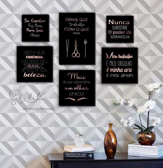 Kit Desig, de Sobrancelha - 6 Placas Decorativas Média