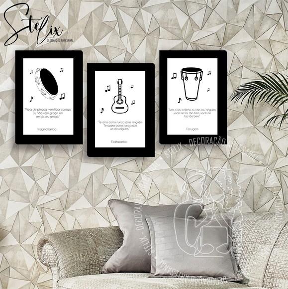 Quadros de Pagode Decoração Área Gourmet Sala