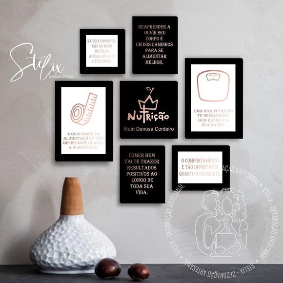 Kit Nutrição - 7 Placas / Quadros Decorativas