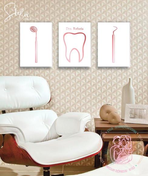 Kit Dentista - 3 Placas Decorativas