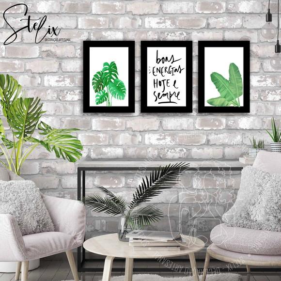 Kit Plantas - 3 Placas Decorativas
