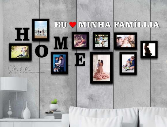 Kit Home, Fotos - 9 Placas Decorativas + 18 Letras