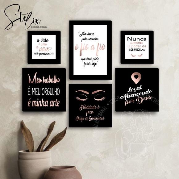 Kit Designer de Sobrancelha - 6 Placas Decorativas Média