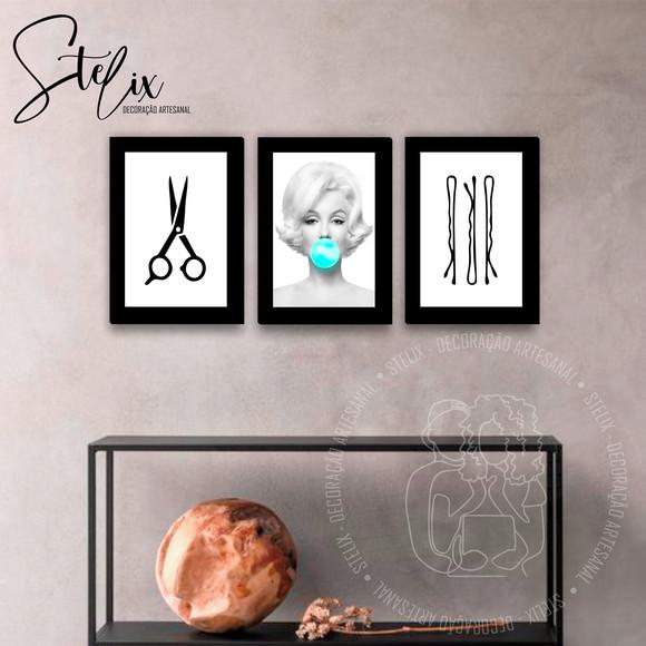 Kit Salão de Beleza - 3 Placas Decorativas