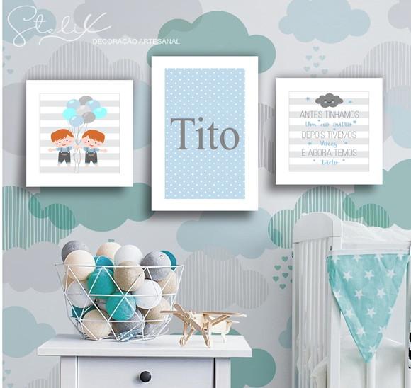 Kit Irmãos - 6 Placas Decorativas