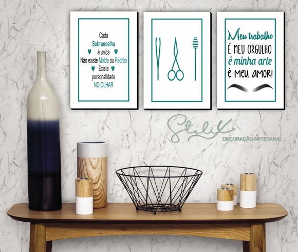 Kit Designer de Sobrancelhas - 3 Placas Decorativas