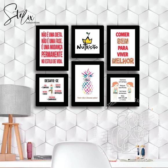Kit Nutricionista - 6 Placas Decorativas