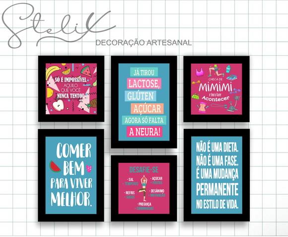 Kit Nutricionista - 6 Placas Decorativas