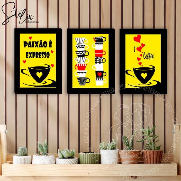 Kit Café - 3 Placas Decorativas