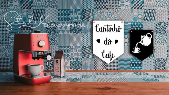 Kit Cantinho do Café - Flâmulas MDF