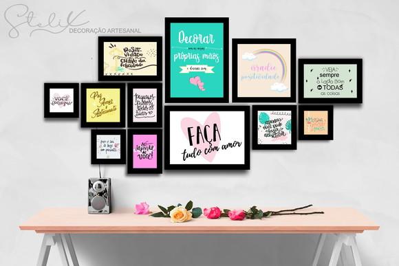 Kit Artesão - 12 Placas Decorativas