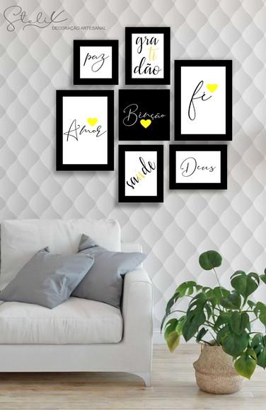 Kit Benção - 7 Placas Decorativas