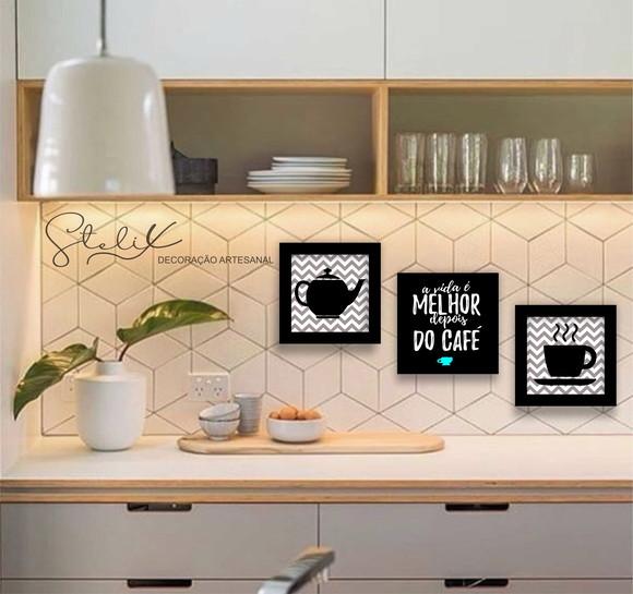 Kit Café - 3 Placas Decorativas