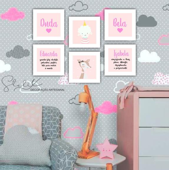 Kit Significado do Nome - 6 Placas Decorativas
