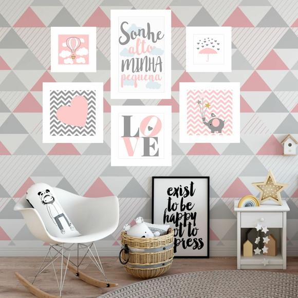 Kit Quarto de Menina - 6 Placas Decorativas
