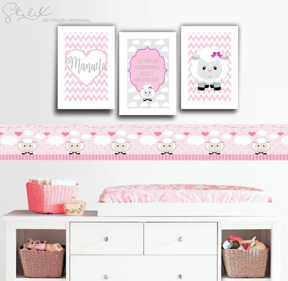 3 Placas Decorativas - Kit Baby 1