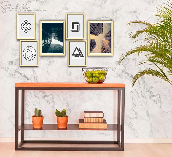 Kit Sala Moderna 3 - 6 Placas Decorativas
