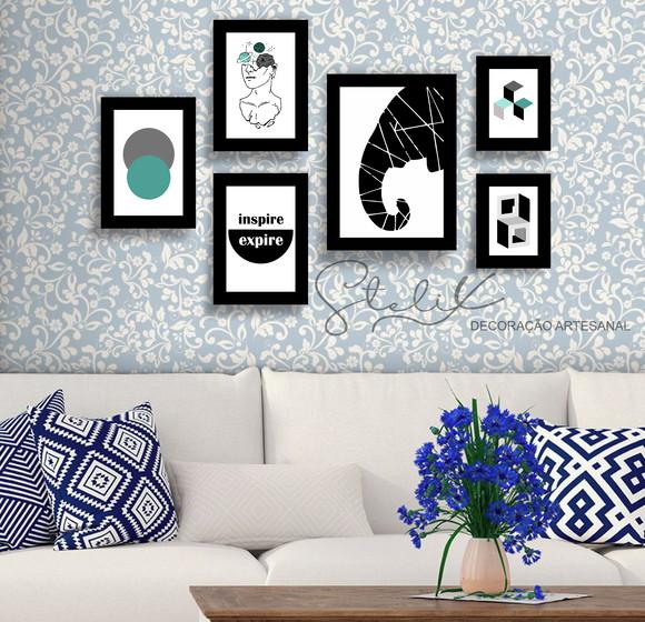 Kit Sala Moderna - 6 Placas Decorativas