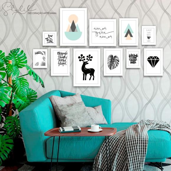 Kit Sala Moderna - 11 Placas Decorativas