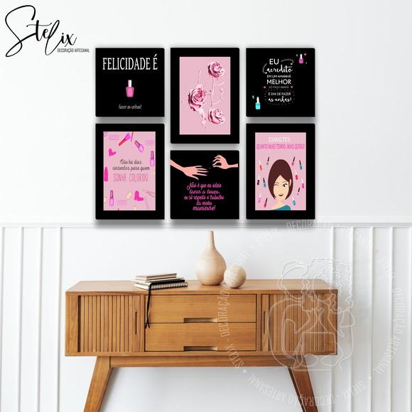 Kit Esmalteria - 6 Placas Decorativas