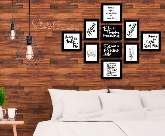 Kit Quarto de Casal - 10 Placas Decorativas