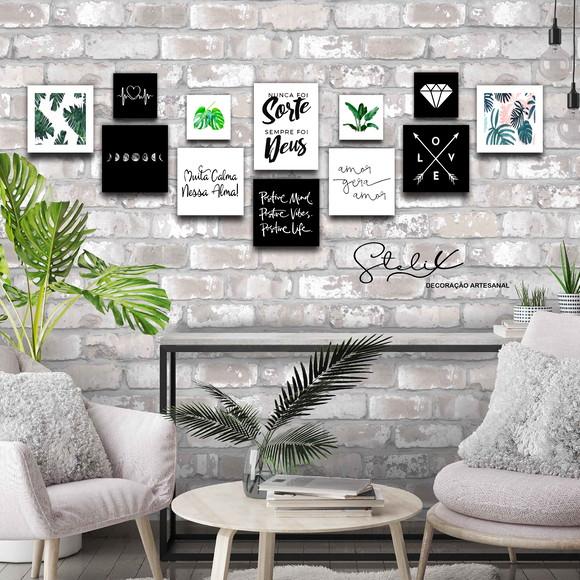 Kit Para Sala - 11 Placas Decorativas