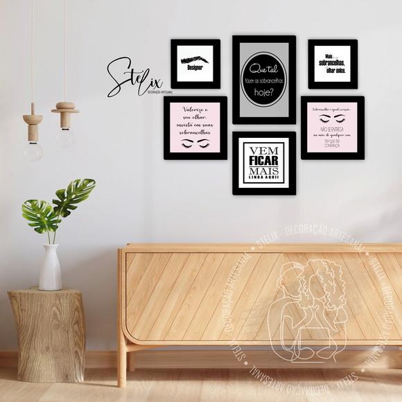 Quadros para Designer de Sobrancelha Kit com 6