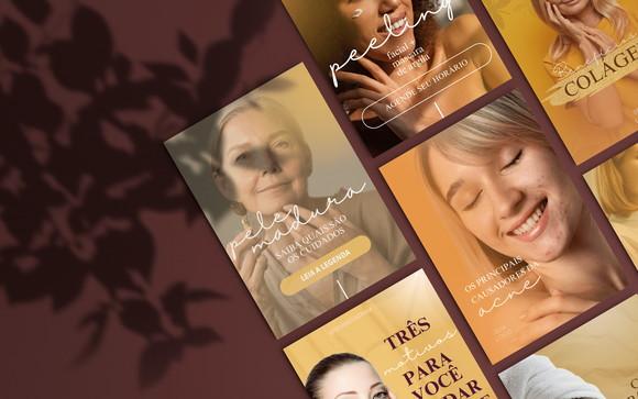 Pack de 1 Artes para Estética Facial 100% Editáveis no Canva