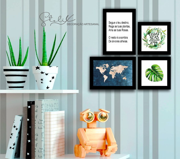 Kit 4 Placas Decorativas
