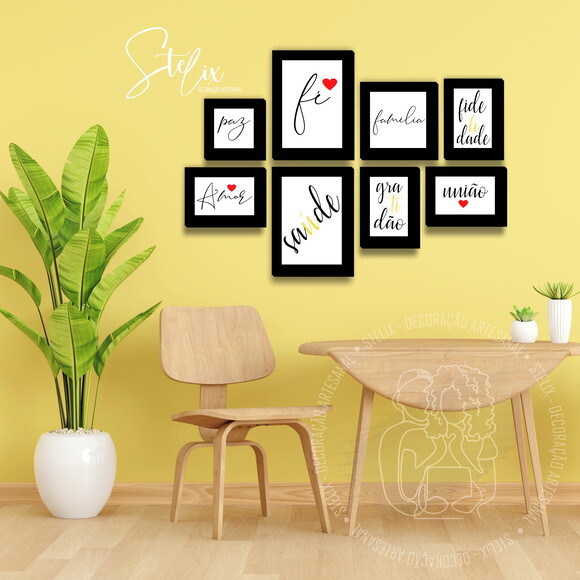 Kit 8 Placas Decorativas