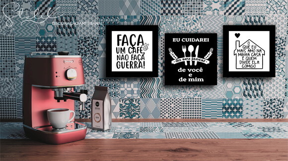Kit Café - 3 Placas Decorativas