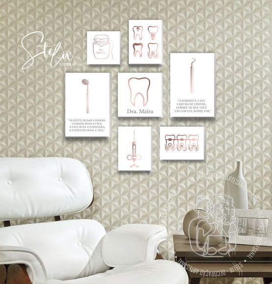 Kit Dentista - 7 Placas / Quadros Decorativos