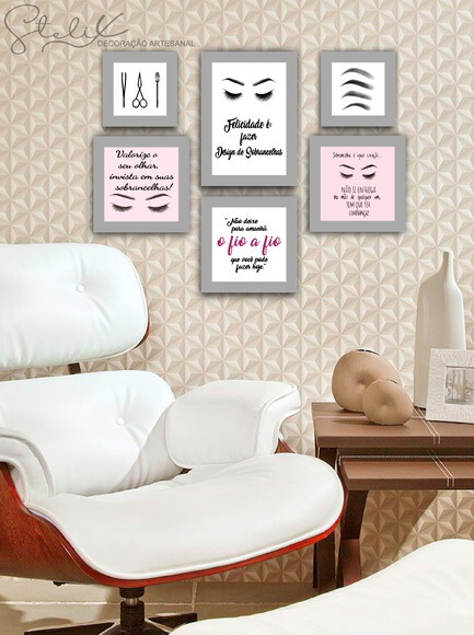 Kit Desig, de Sobrancelha - 6 Placas Decorativas Média