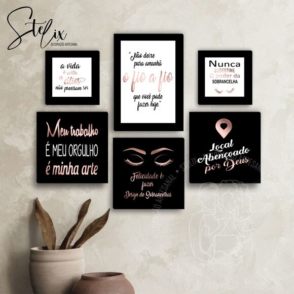 Kit Designer de Sobrancelha - 6 Placas Decorativas Média