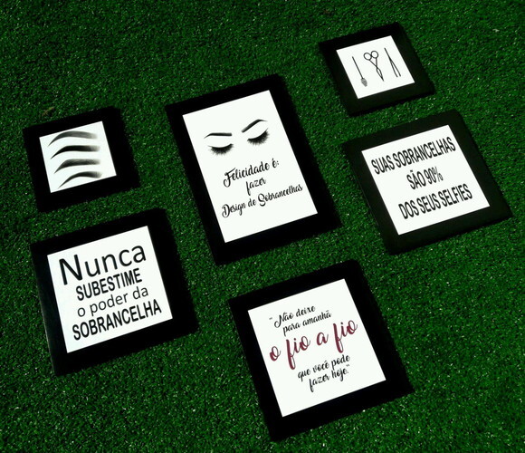 Kit Designer de Sobrancelha - 6 Placas Decorativas Média